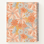 Retro Flower Garden Pattern Notitieboek (Achterkant)