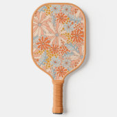 Retro Flower Garden Pattern Pickleball Paddle (Achterkant)
