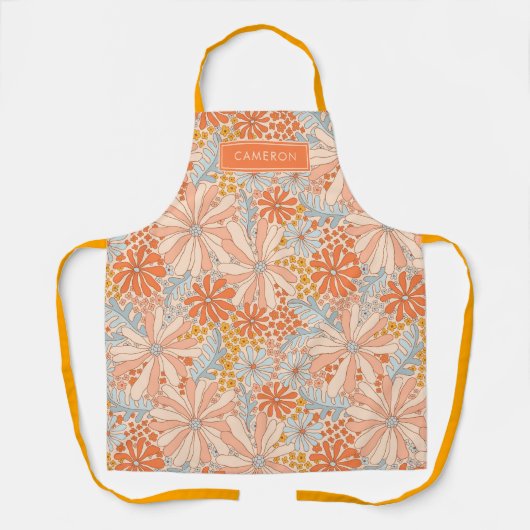 Retro Flower Garden Pattern Schort (Voorkant)