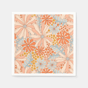 Retro Flower Garden Pattern Servet