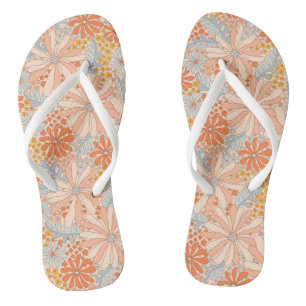 Retro Flower Garden Pattern Teenslippers