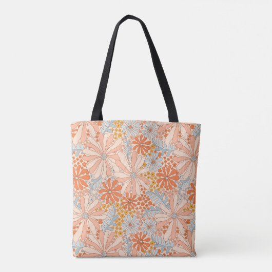Retro Flower Garden Pattern Tote Bag (Achterkant)