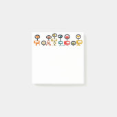 Retro Flower Garden Post-it® Notes (Voorkant)