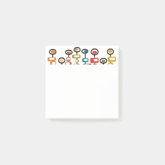 Retro Flower Garden Post-it® Notes (Voorkant)