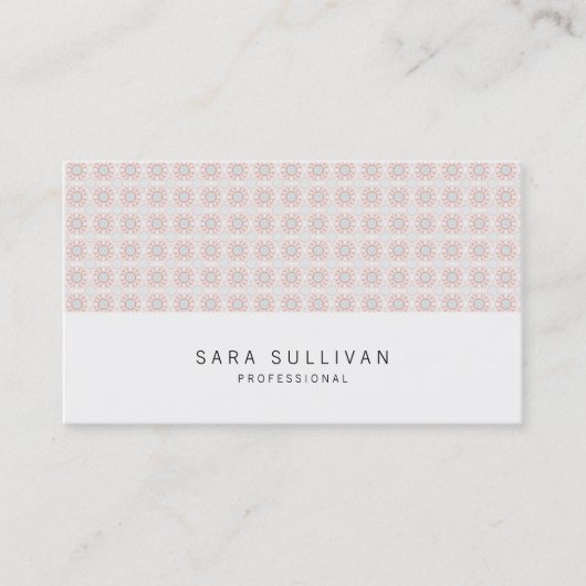 Retro Flower Grid Professionele visitekaartje (Voorkant)