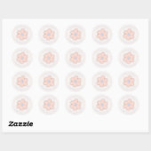 Retro Flower-label retouradres Ronde Sticker (Vel)