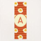 Retro Flower Monogram Yogamat (Voorkant)