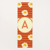 Retro Flower Monogram Yogamat (Achterkant)