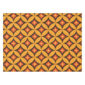 Retro Flower op Mid Century Circles sinaasappel Tafelkleed (Voorkant (Horizontaal))