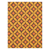 Retro Flower op Mid Century Circles sinaasappel Tafelkleed (Voorkant)