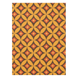 Retro Flower op Mid Century Circles sinaasappel Tafelkleed