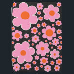 Retro Flower Pattern Black Roze and Oranje iPad Air Cover<br><div class="desc">Vloerpatroon - Retro Floral Art - zeventig geïnspireerde bloemen - zwart,  roze en Oranje.</div>