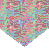 Retro Flower Pattern Boho Design Korte Tafelloper (Hoek)