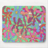 Retro Flower Pattern Boho Design Muismat (Voorkant)