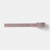 Retro Flower Pattern Boho Design Satijnen Lint (Voorkant)
