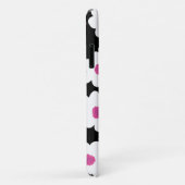 Retro Flower Pattern in White op Black Case-Mate iPhone Case (Achterkant/rechts)