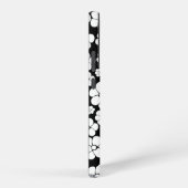 Retro Flower Pattern in White op Black Samsung Galaxy Hoesje (Rechterkant)