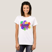Retro Flower Power 60s 70s Floral Slogan T-Shirt (Voorkant volledig)