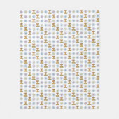 Retro Flower Power "Het leven is goed" - Kleurrijk Fleece Deken (Voorkant)