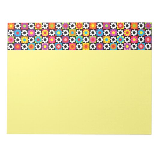 Retro Flower Power Notitieblok (Voorkant)