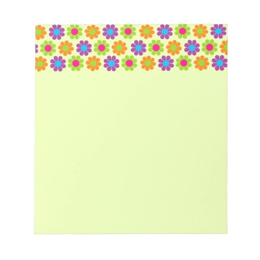 Retro Flower Power Notitieblok (Voorkant)