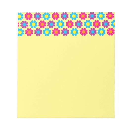 Retro Flower Power Notitieblok (Voorkant)