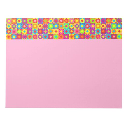 Retro Flower Power Notitieblok (Voorkant)