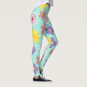 Retro Flower Power Pastels Leggings (Rechts)