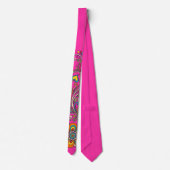 Retro Flower Power Ranken Rand 18 Stropdas (Achterkant)