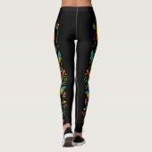 Retro Flower Power Ranken Rand 19 Leggings (Achterkant)