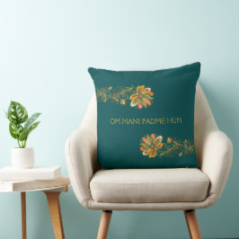 Retro Flower Power Ranken Rand 1 + uw tekst Kussen