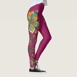 Retro Flower Power Ranken Rand 2 Leggings