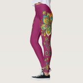 Retro Flower Power Ranken Rand 2 Leggings (Links)