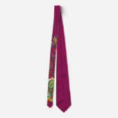 Retro Flower Power Ranken Rand 2 Stropdas (Achterkant)