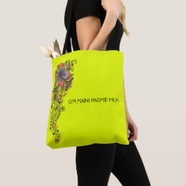 Retro Flower Power Ranken Rand 6 + jouw tekst Tote Bag