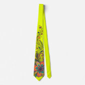 Retro Flower Power Ranken Rand 6 Stropdas (Voorkant)