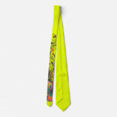 Retro Flower Power Ranken Rand 6 Stropdas (Achterkant)