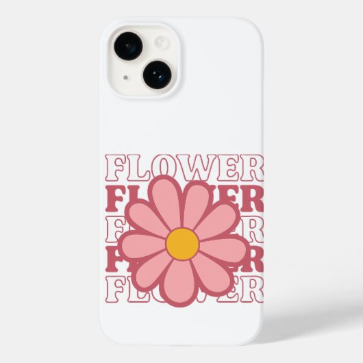 Retro Flower Power –  Roze Daisy Case-Mate iPhone Case (Achterkant)