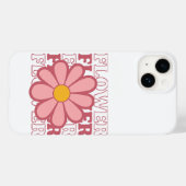 Retro Flower Power –  Roze Daisy Case-Mate iPhone Case (Achterkant (horizontaal))