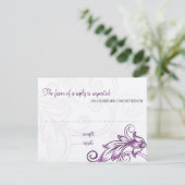Retro Flower-reactiekaart RSVP Kaartje (Staand voorkant)
