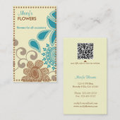 Retro Flower Shop Visitekaartjes (Voorkant / Achterkant)
