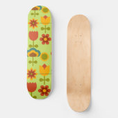 Retro Flower Skateboard Deck - Skateboard (Voorkant)