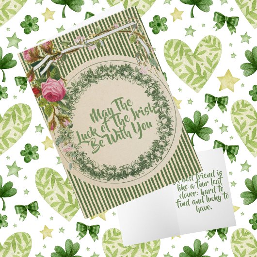  Retro Flower St Patrick's Day Kaart