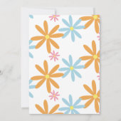 Retro Flower Sweet 16 Birthday Party Photo Kaart (Achterkant)