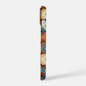 Retro Flower Tegel Pattern Telefoonhoesje iPhone 15 Case (Linkerkant)