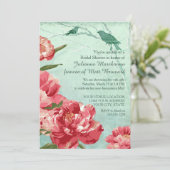  Retro Flower Vrijgezellenfeest Chintz Peony Kaart (Staand voorkant)