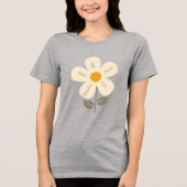 Retro Flower, Vrouw Rollen, Moeder, Vrouw, aangepa Tri-Blend Shirt (Voorkant)