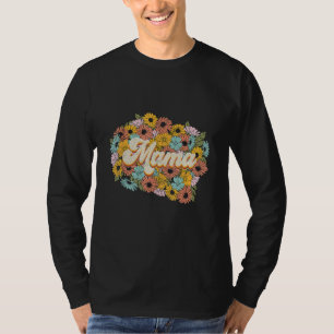 Retro Flowerchild Mama Sublimatie 1 Grafisch Ontwe T-shirt