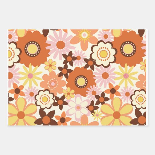 Retro Flowers 1960 - 3 vellen set (Voorkant 2)