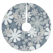 Retro Flowers 60s 70s Aesthetisch Floral Pattern Kerstboom Rok (Voorkant)